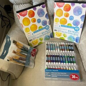 Watercolor painting supplies